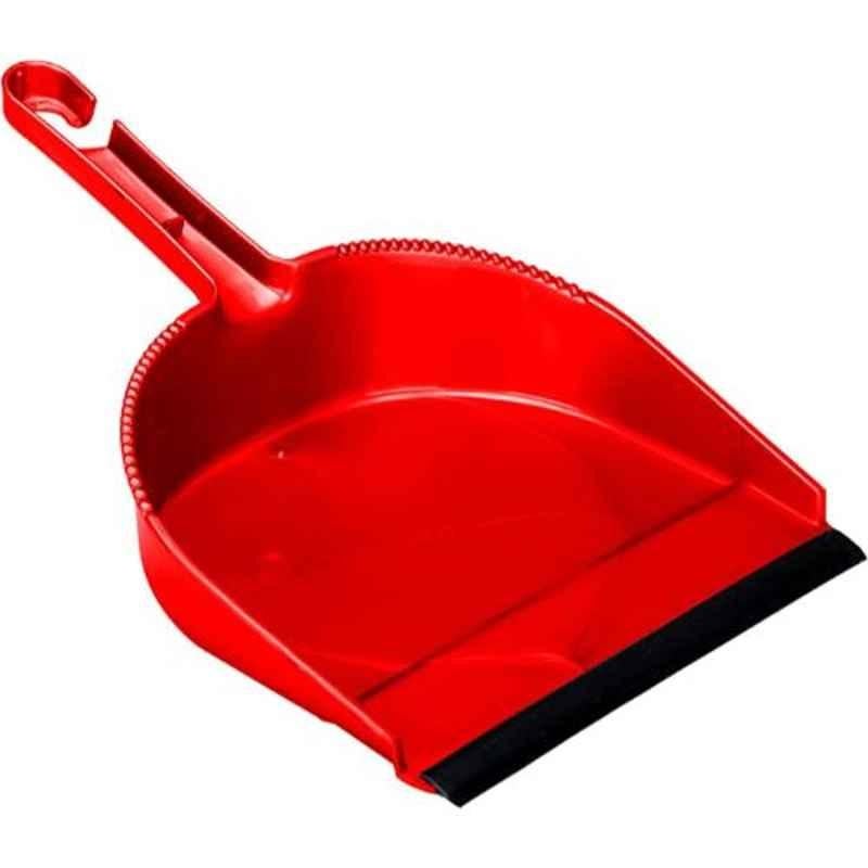 Royalford RF8838 Red Plastic & Rubber Dust Pan