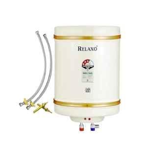 Relaxo Fiesta 2000W 10 Litre Metal Ivory Automatic Instant Storage Water Heater