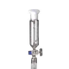 Glassco 50ml Boro 3.3 Glass Graduated Cylindrical Dropping Funnel with Glass Stopcock, 165.210.02A