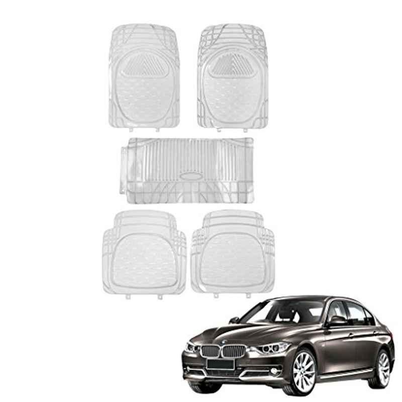 Kozdiko 5 Pcs 6205 Rubber & PVC Clear Car Foot Mat Set for BMW 3 Series