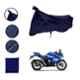 Riderscart Polyester Blue Waterproof Two Wheeler Body Cover with Storage Bag for Suzuki Gixxer SF