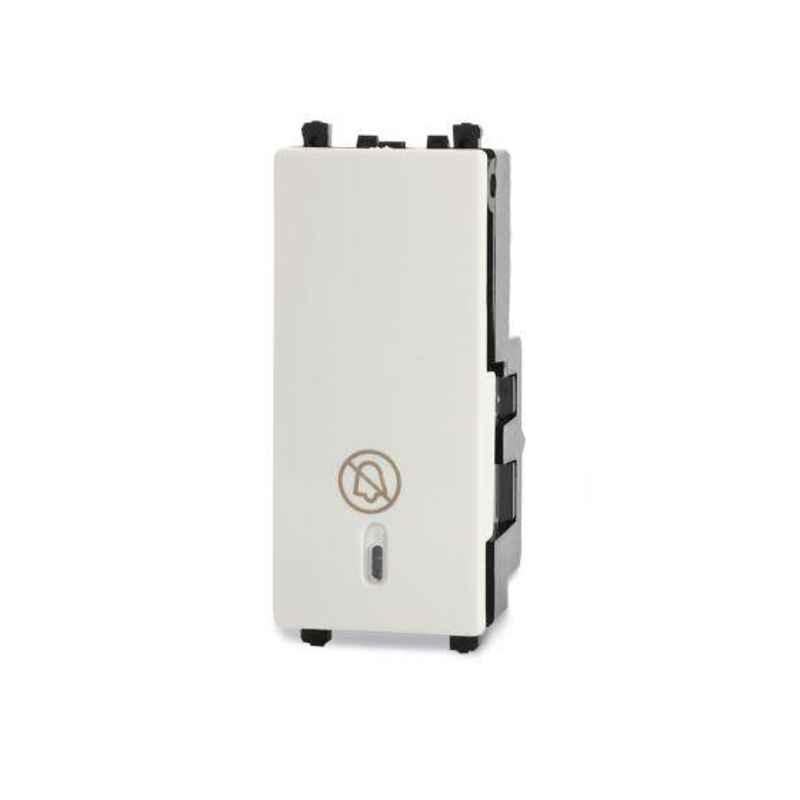 Schneider Zencelo White Full-Flat Illuminated DND Switch, INH8452 (Pack of 10)