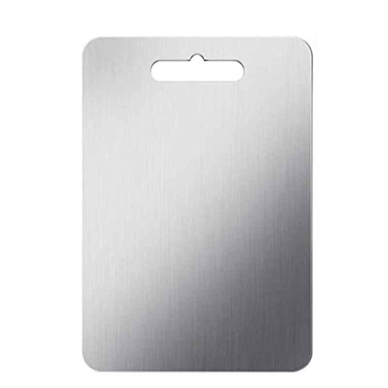 Rubik 30x46cm Stainless Steel Silver Cutting Chopping Board