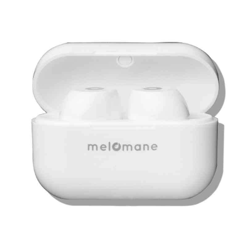 Melomane Flow White Wireless Earbuds with Dual Master Pods