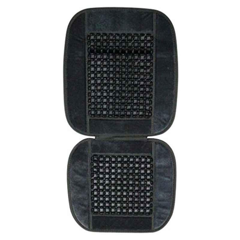 Kozdiko Wooden Bead Seat with Grey Velvet Border for Honda City Ivtec