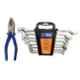 Real stf 8 Pcs Heavy Duty Ring Spanners With Hanging Tray & 8 inch Cutting Plier