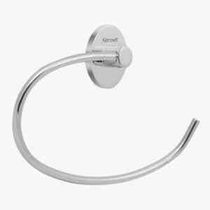 Kerovit Silver ABS&Stainless Steel Chrome Finish Oval Range Plated Towel Ring, KA980005