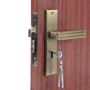 Handle Waala Altroz 8 inch 60mm Stainless Steel Antique Brass Finish Mortise Door Lock Set with Brass Lock Body