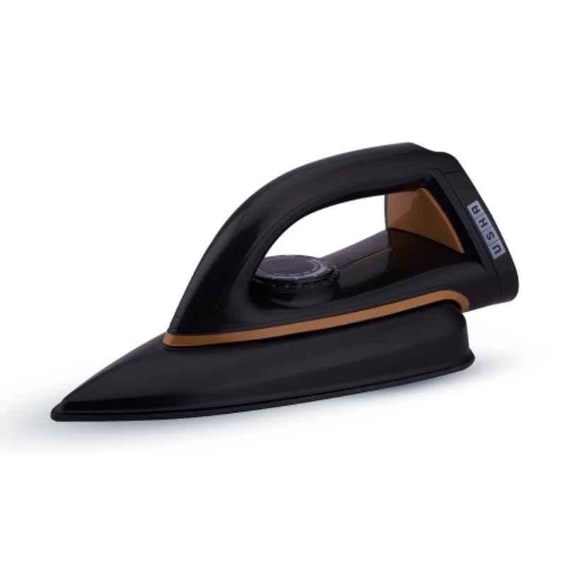 Usha EI 2102 1000W Black Dry Iron with Non-Stick PTFE Coated Soleplate