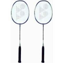 Yonex ZR-100 85g Light Blue & Silver Strung Badminton Racquet (Pack of 2)
