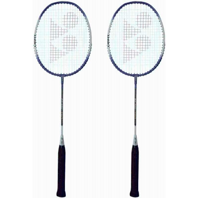 Yonex ZR-100 85g Light Blue & Silver Strung Badminton Racquet (Pack of 2)