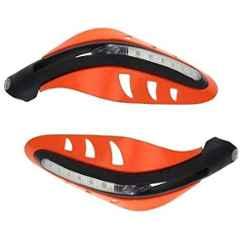 AOW Motorcycle Handguards with Led Light for 7/8 inch Grips - 300 * 140 * 110mm (Orange) TVS Apachi RTR