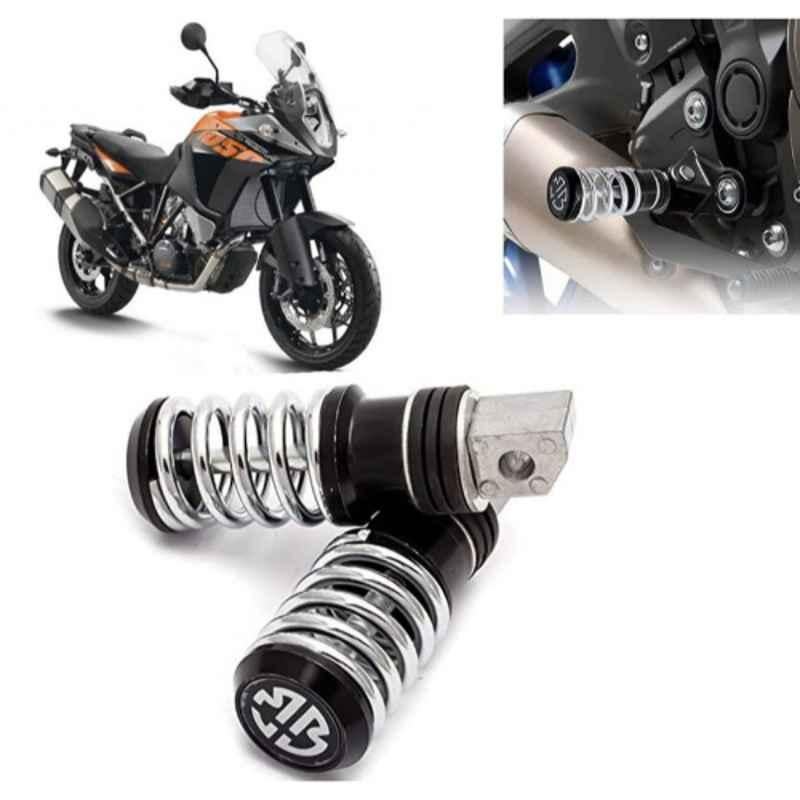 Auto Pearl 2 Pcs Steel Black Foot Rest Spring Coiled Set for 125 Duke