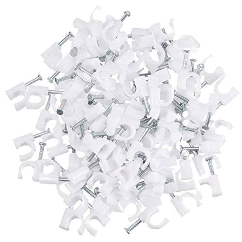 12mm Plastic Cable Wire Clips (Pack of 100)