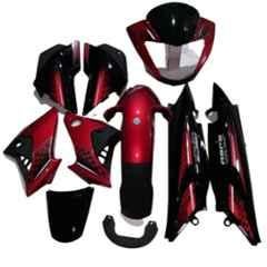 Grow Famous Red Full Body Kit for Hero Glamour Type 7 Sports Bike, FM61