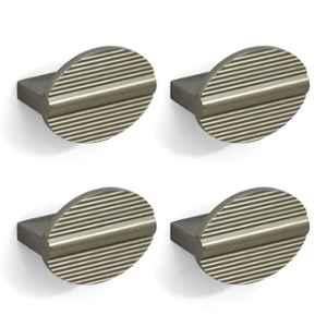 Plantex Knobs for Drawers/Round Drawer Knobs for Cabinets/Pull-Push Knobs for Kitchen/Bedroom Drawer (Pack of 4) Satin