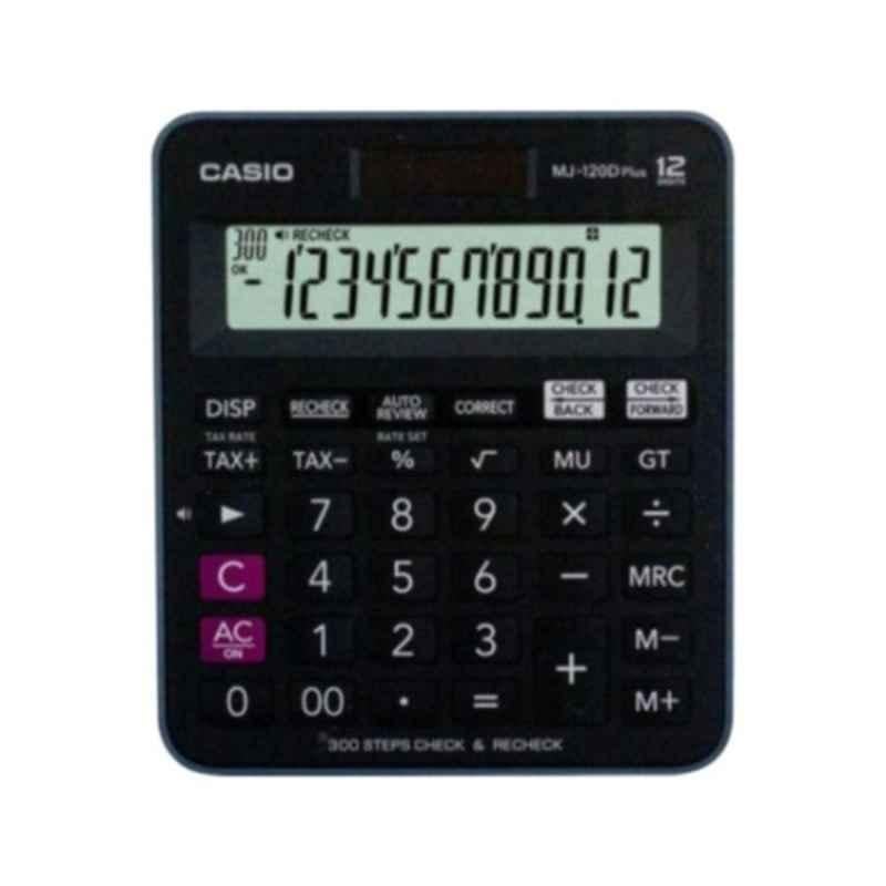 Casio MJ-120D Plus 148x126.5x28.6mm Black 12 Digit Desktop Calculator