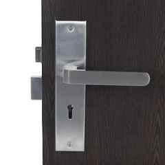 Handle Waala LB303 8 inch Stainless Steel Silver Ky Plate Mortise Door Lock Set