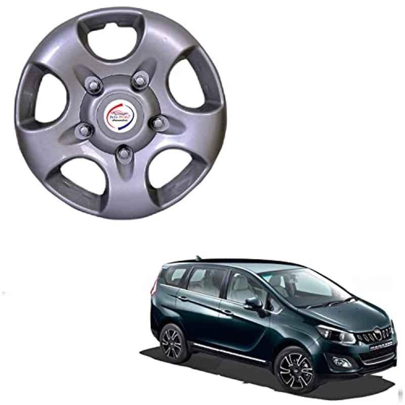 Auto Pearl 4 Pcs 15 inch ABS Silver SC11 Hubcap Wheel Cover Set with Retention Ring for Mahindra Marazzo 2019