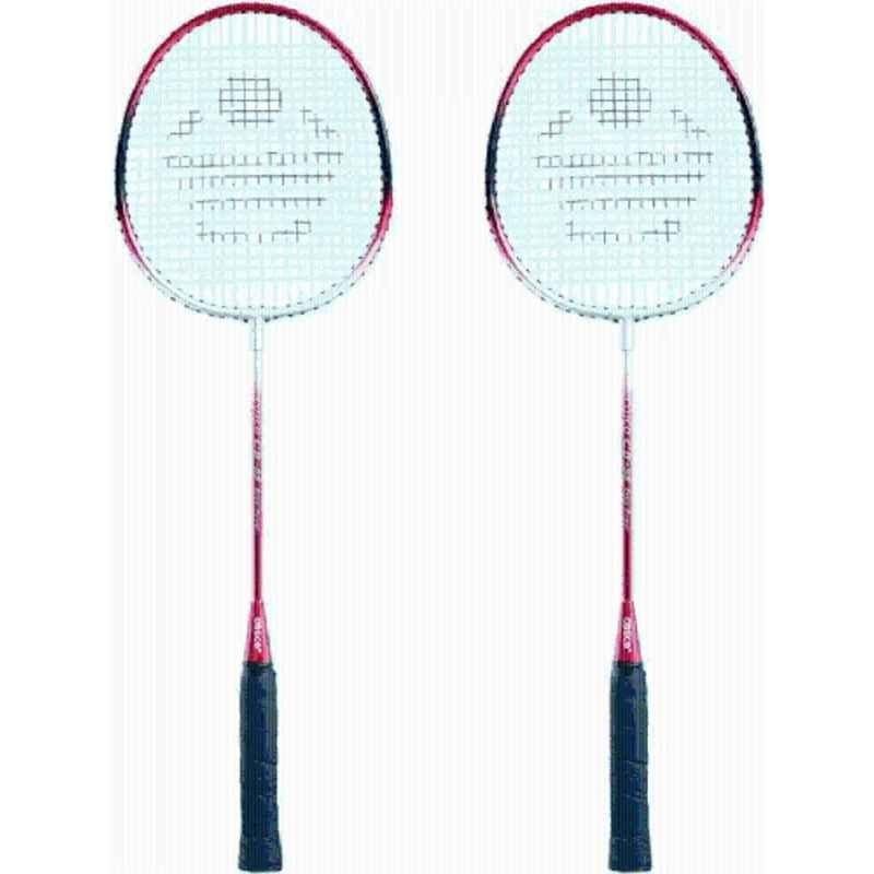 Cosco CB-85 190g Red & Grey Strung Badminton Racquet Rackets (Pack of 2)