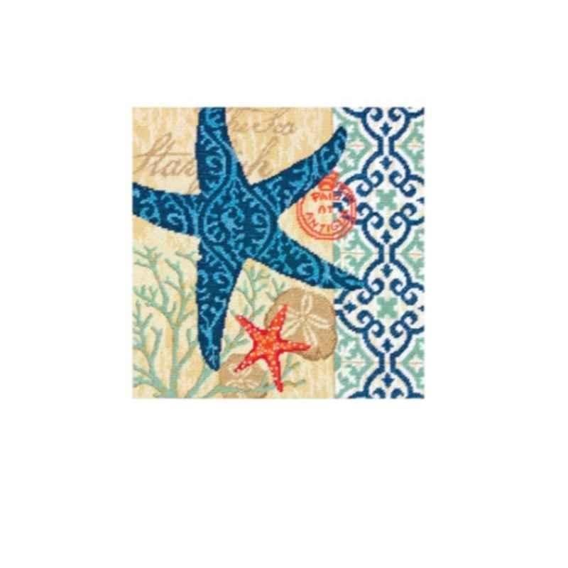 Dimensions Needlepoint Kit 14Inx14In Starfish Stitched In Wool & Thread