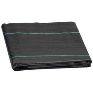 Singhal Premium 1x10m 110 GSM Polypropylene Black Sheet Mat for Garden Weed Control Barrier