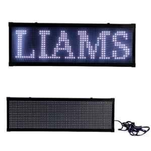 LIAMS 27x8 inch Aluminium White LED Scrolling Digital Display Sign Board