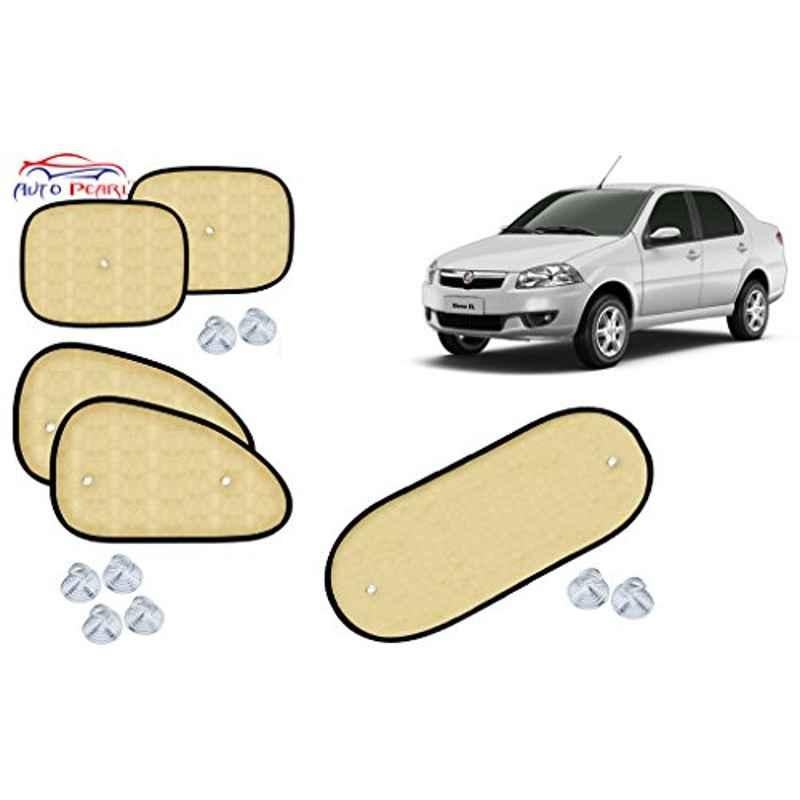 Auto Pearl 5 Pcs PVC & Mesh Beige Window & Rear Sun Shade Set for Toyota Sienna
