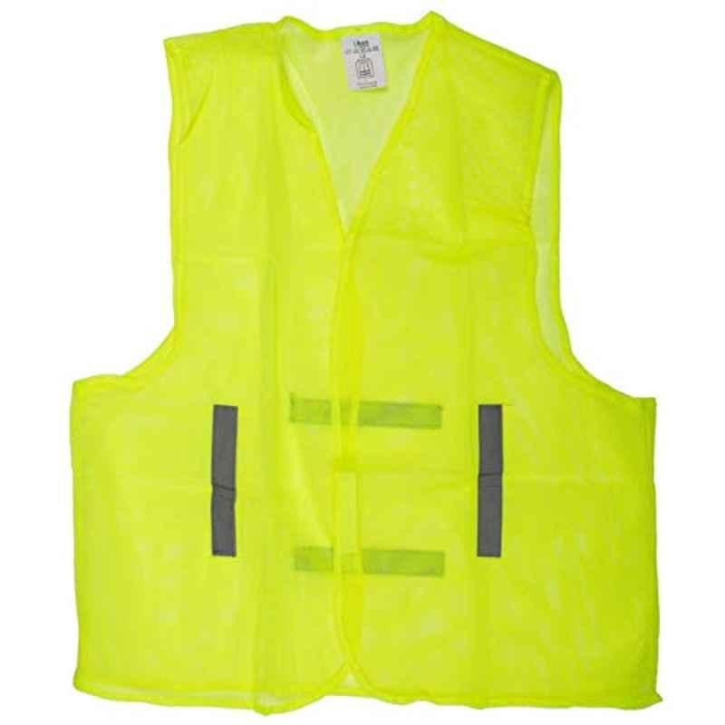 Uken UJ2602L Green Mesh Type Safety Jacket, Size: Large