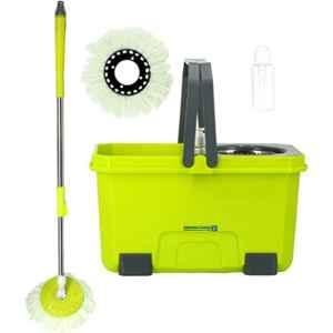 Royalford RF9595 Stainless Steel Green & Grey Mop with Bucket