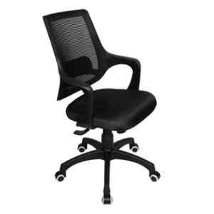 Rose Mono Nylon Black Medium Back Ergonomic Office Chair