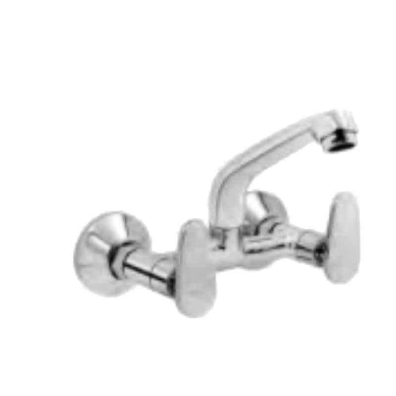 Somany Spanda Brass Chrome Finish Sink Mixer with Swinging Spout, 272200440061