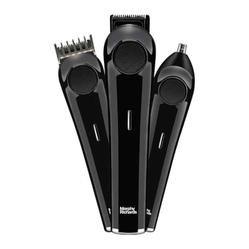 Morphy Richards Kingsman Elite 3-in-1 Black Multipurpose Grooming Kit with 2 Years Warranty, 340056