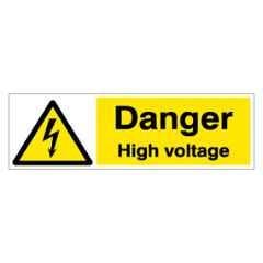 SUNSIGNS 600x200mm Vinyl & Acrylic Sandwich Danger High Voltage Signage, SN0183VNLM1HPIDAM