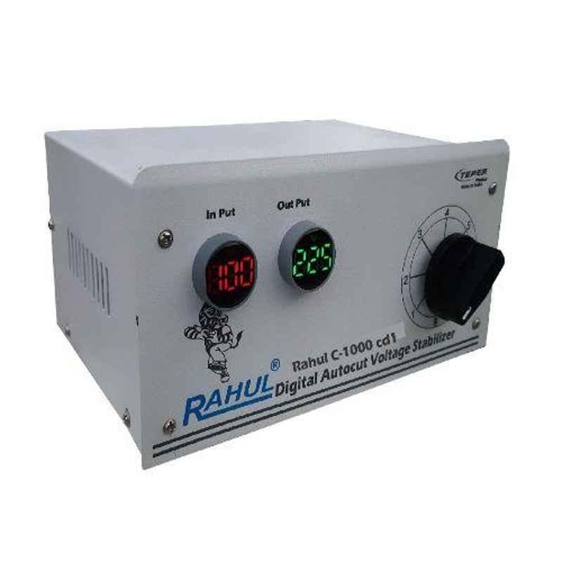 Rahul C-1000-CD1 90-280V 1kVA Single Phase Digital Autocut Voltage Stabilizer