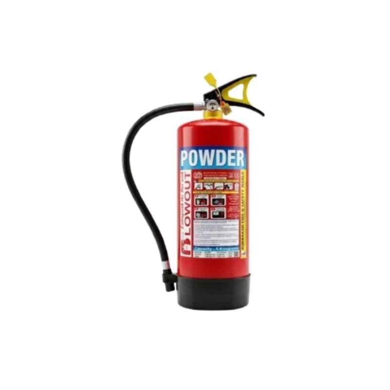 Lowout 6kg Mild Steel Red ABC Powder Type Fire Extinguisher for Office, Home, Factory & Mall, LF001