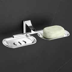 Plantex Pure Brass Chrome Dual Soap Holder for Bathroom, APS-DL-04