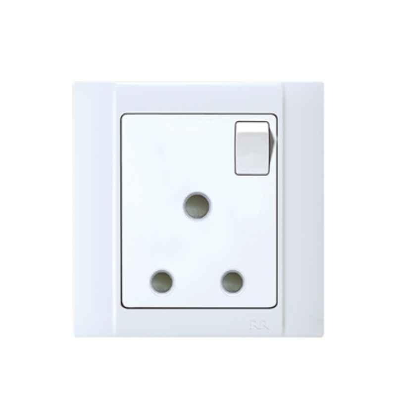 RR White 15A Outlet Switched Socket with Neon, VN6673