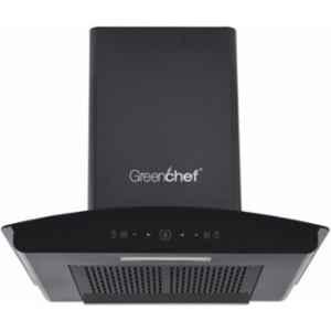 Greenchef Black Pearl 60cm 1250 CMH Glass Black Auto Clean Wall Mounted Chimney