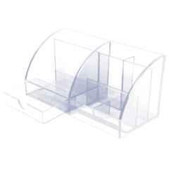 Omega Millennuim Plastic Clear Pen Holder, 1728 (Pack of 3)