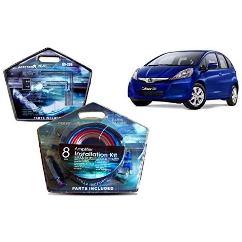 Auto Pearl Geestar Plus 8 Guage 2 Channel Amplifier Full Installation Kit for Honda Jazz, GS-208