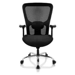 Savya Home Plastic Black Beatle Medium Back Office Chair, AM-5006NB