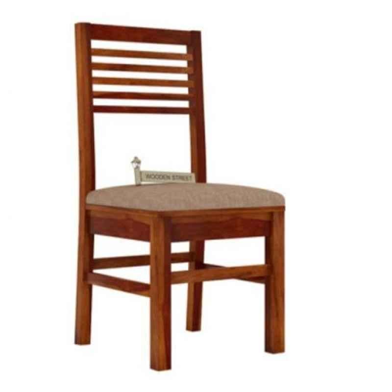 Salawas Arts 44x46x102cm Brown Sheesham Wood Honey Finish Dining Chair