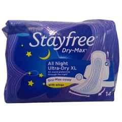 Stayfree 14 Pcs Dry Max All Night Ultra Sanitary Pad Packet, Size: XL