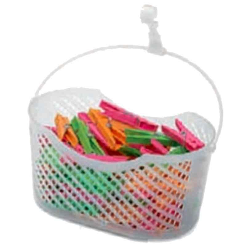 Coronet 20x11x12cm Plastic Clothes Peg Basket, 3936005