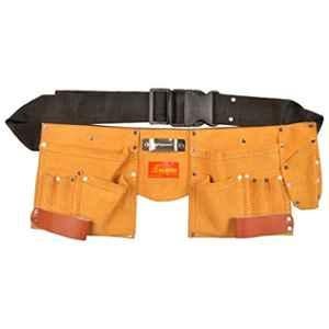 Globus 18.5x7 inch Leather Brown & Black Tool Apron with 11 Pockets