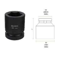Groz 32mm 1 inch Drive Hex Impact Deep Socket, ISKT/H/0-1/32D