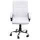 MRC Swift White Leather Mid Back Revolving Office Chair