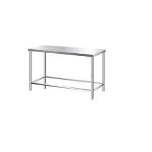 KitchenCraft 90x60x85cm Stainless Steel 304 Rectangular Cross Bracing Table for Restaurant, Canteen, Cafe & Kitchen