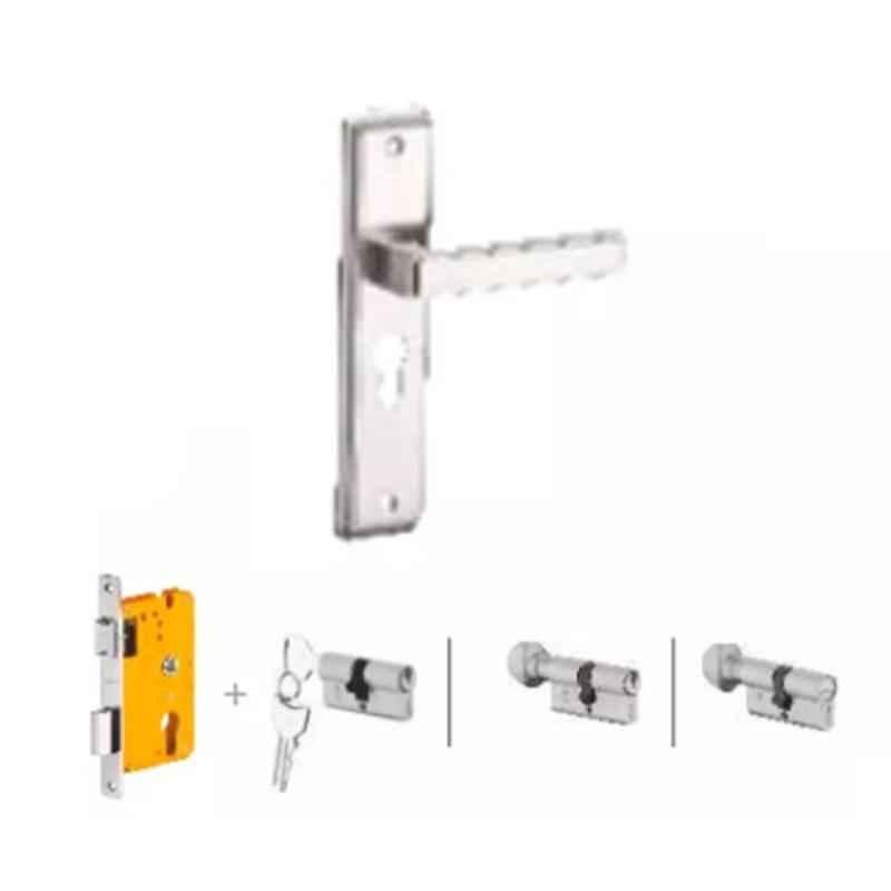 Dorset Kaira HL KAI 8 inch Zinc PT Finish Lock Set with Coin & 60mm Knob Cylinder (Pack of 3)